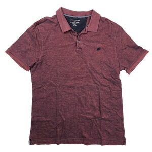 Banana Republic Maroon 1/4 Button Up Short Sleeve Polo Men's Size Large